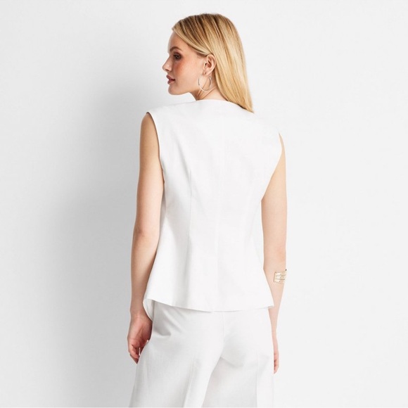 Women's Sleeveless Button-Front Waistcoat - Future Collective with Jenee Naylor - Picture 4 of 6